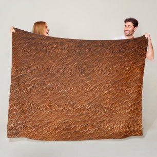 Couverture Polaire Cuir de noix de muscade