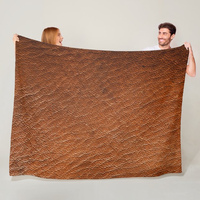 Couverture Polaire Cuir de noix de muscade (En situation)