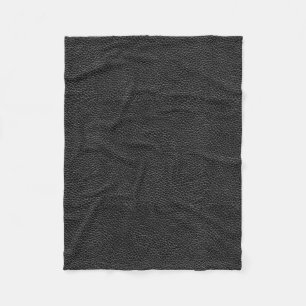 Couverture Polaire Cuir noir de Faux