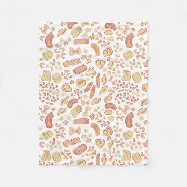 Couverture Polaire CUITS ITALIENS Le mignon motif de pâtes italiennes (Devant)