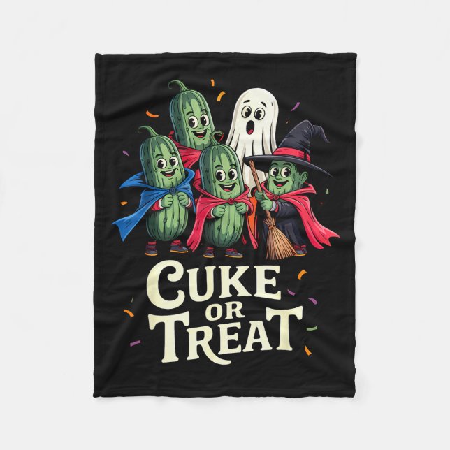 Couverture Polaire Cuke Or Treat – Funny Halloween Cuber Costume  (Devant)