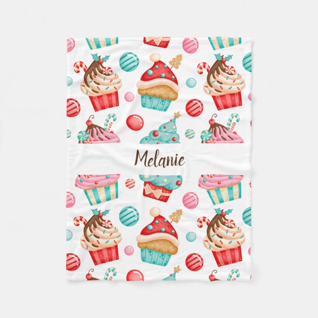 Couverture Polaire Cupcake sucré (Devant)