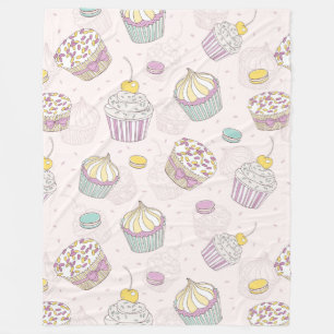 Couverture Polaire Cupcakes