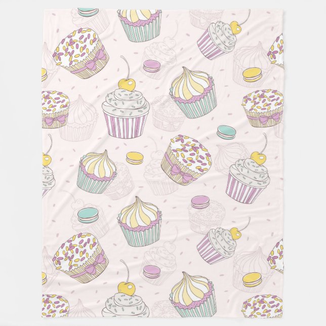 Couverture Polaire Cupcakes (Devant)
