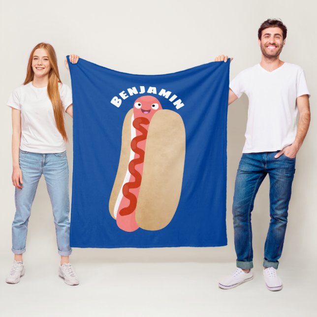 Couverture Polaire Curieux hot dog Weiner dessin animé (En situation)