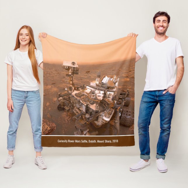 Couverture Polaire Curiosity Rover Mars Dusty Selfie au Mont Sharp (En situation)
