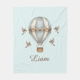 Couverture Polaire Custom Baby Name Fleece Blanket Watercolor Vintage