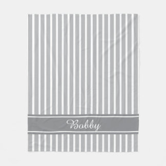 Couverture Polaire Custom Color and Name Classic Pinstripe Stripe