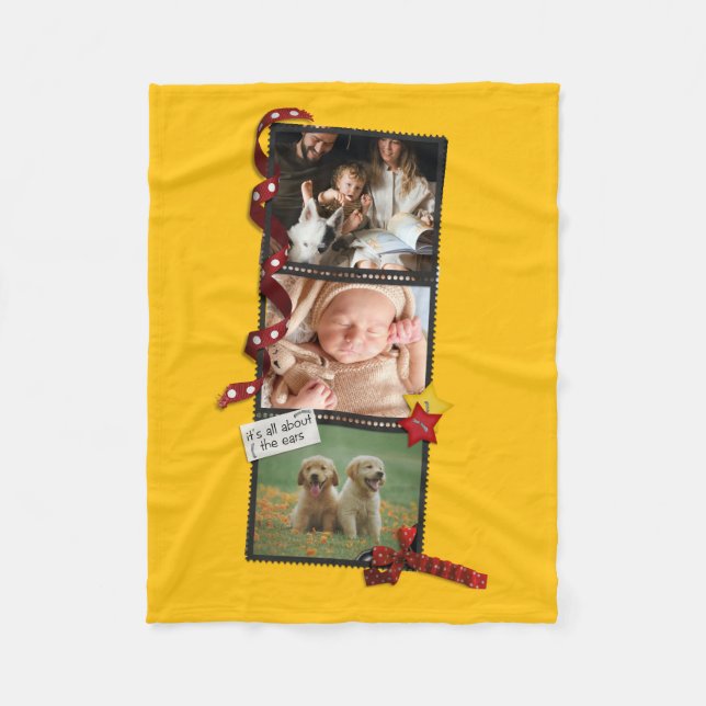 Couverture Polaire Custom Photo Blanket Collage, Picture Blanket (Devant)