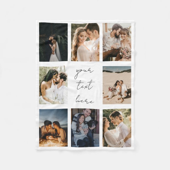 Couverture Polaire Custom Photo Collage Personalized Picture Family (Devant)