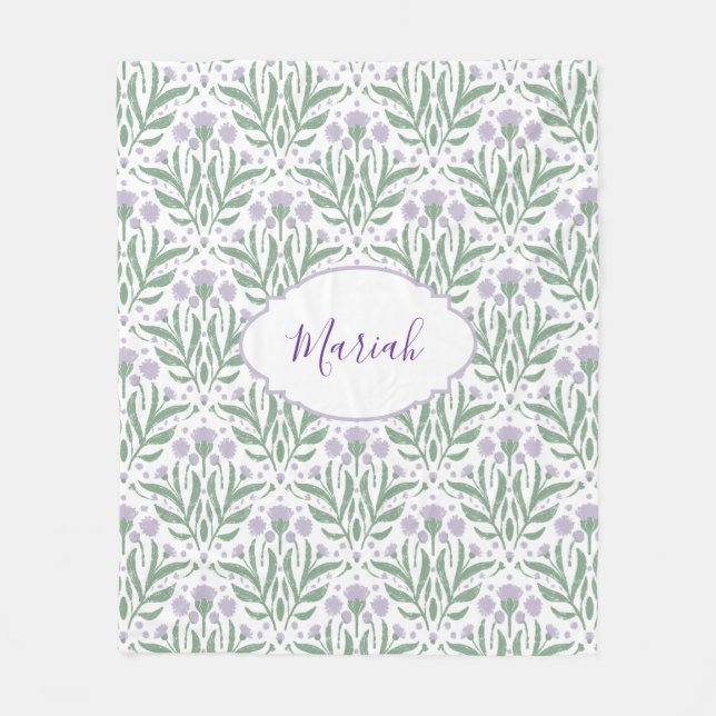 Couverture Polaire Custom sherpa baby blanket with personalized name. (Devant)