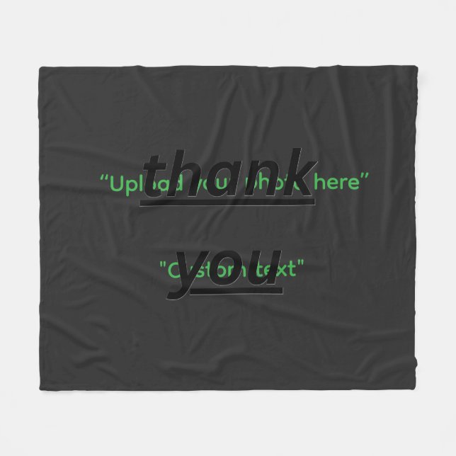 Couverture Polaire Custom Text & Upload Your Photo Personalized (Devant (Horizontal))