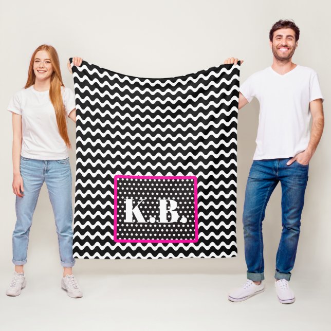 Couverture Polaire Customisez votre propre vague et vos Pois (En situation)