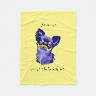 Couverture Polaire Cute Abstrait Chihuahua Fleece Blanket