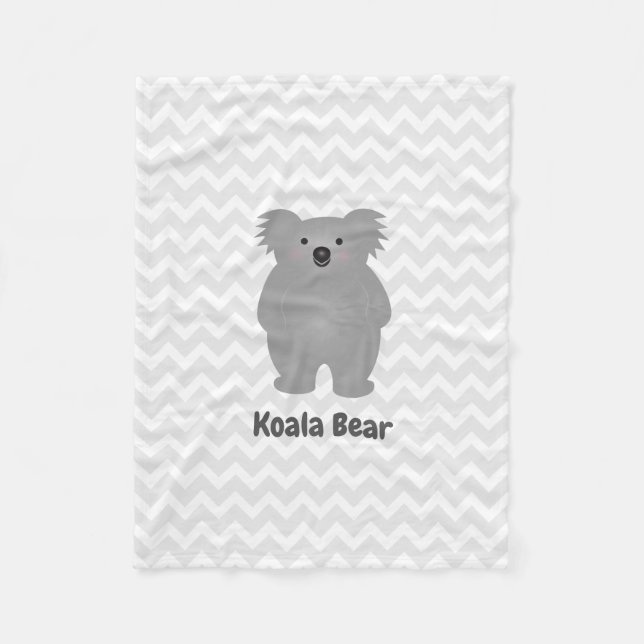 Couverture Polaire Cute Australia Baby Koala Bear Ajouter Votre Nom (Devant)