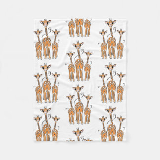Couverture Polaire Cute Baby Giraffes, safari animals