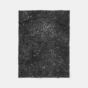 Couverture Polaire Cute Black Cheetah Leopard Motif d'impression
