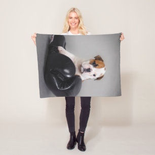 Couverture Polaire Cute Bulldog Boxe Anglais Bulldog Lover cadeau