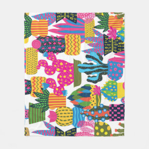 Couverture Polaire Cute Cactus : Coloré Fun sans couture