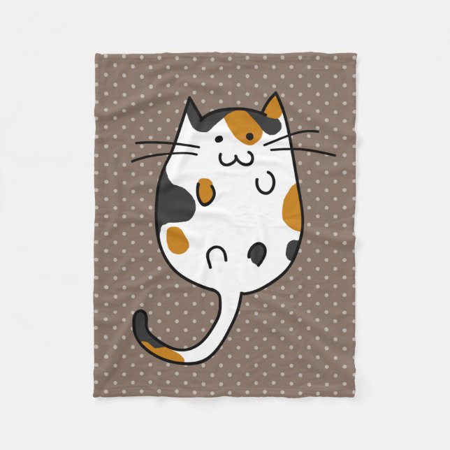 Couverture Polaire Cute chat (Devant)