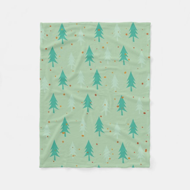 Couverture Polaire Cute Christmas Trees (Devant)
