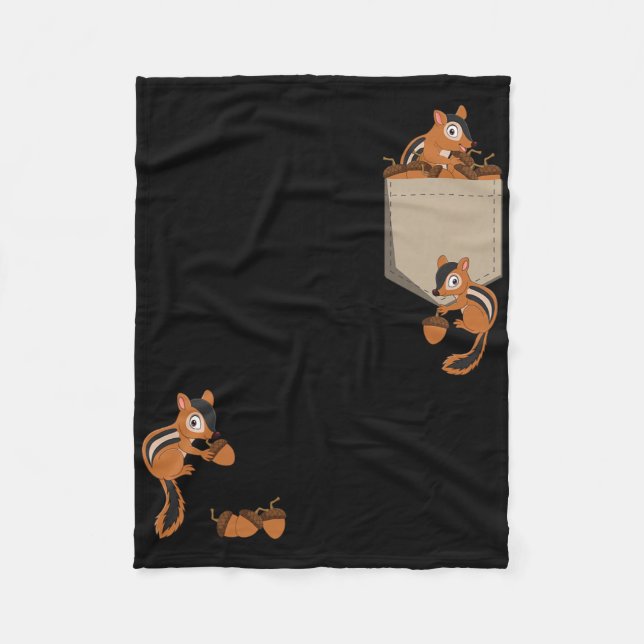 Couverture Polaire Cute Climbing Squirrels - Rodent Squirrel Lover An (Devant)