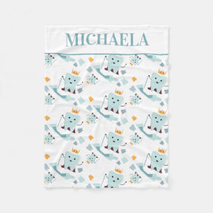 Couverture Polaire Cute Dentiste Dental Hygiéniste Motif dentaire Bl