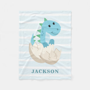Couverture Polaire Cute Dinosaur Baby Boy Personnalisé