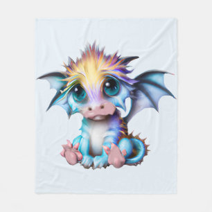 Couverture Polaire Cute et adorable Kawaii Baby Dragon