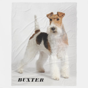 Couverture Polaire Cute Fil Fox Terrier Chien Photo