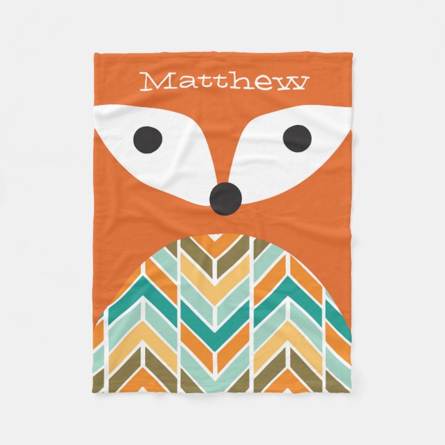 Couverture Polaire Cute Fox Cute Blanket (Devant)