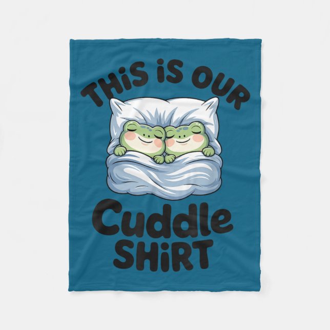 Couverture Polaire Cute Frog Couple This Is Our Cuddle  (Devant)