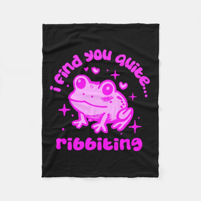 Couverture Polaire Cute Frog Pun Ribbiting Frog Lovers Quote Design P (Devant)