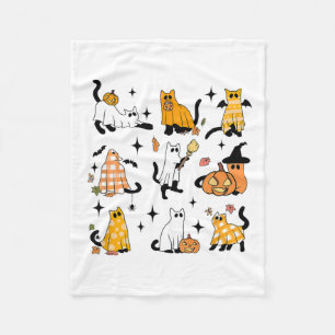 Couverture Polaire Cute Ghost Chat Funny Halloween Costumes de tenue 