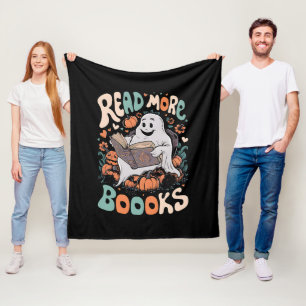 Couverture Polaire Cute Ghost Lire plus Livres Enseignant Halloween