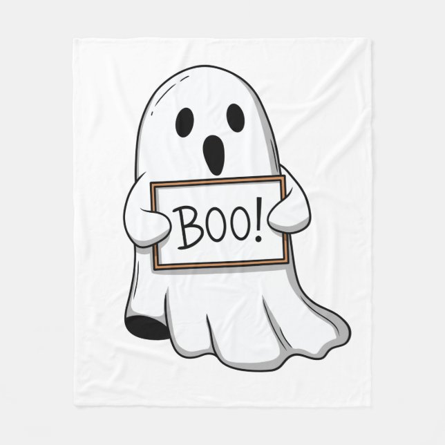 Couverture Polaire Cute Ghostly BOO Fun (Devant)