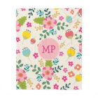 Cute Girl Pastel Motif à ressort + Monogramme