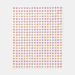 Couverture Polaire Cute girly fun conversation personnalisée coeurs m