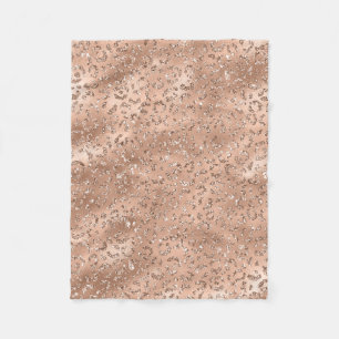 Couverture Polaire Cute Gold Cheetah Leopard Motif d'impression