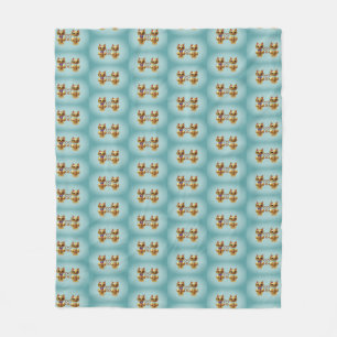 Couverture Polaire Cute Golden Cats
