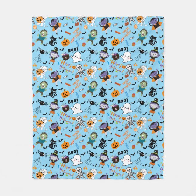 Couverture Polaire Cute Halloween Blanche polaire (Devant)