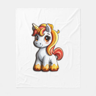 Couverture Polaire Cute Halloween Unicorn Candy Corn Horn Magique Hor