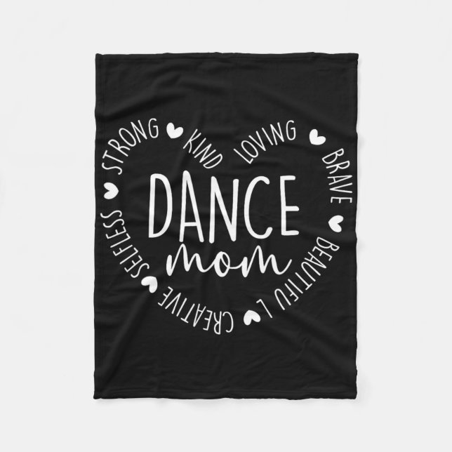 Couverture Polaire Cute Heart Dance Maman Fier Danseuse Maman Danser  (Devant)