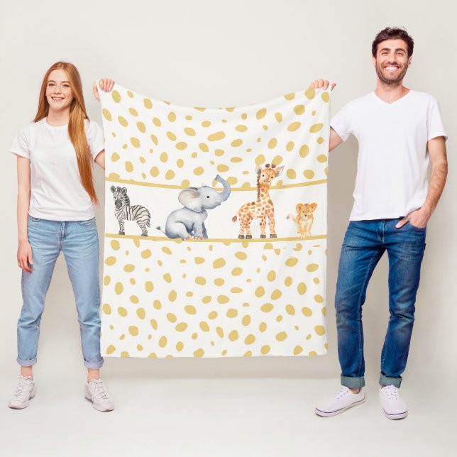 Couverture Polaire Cute Jungle (En situation)
