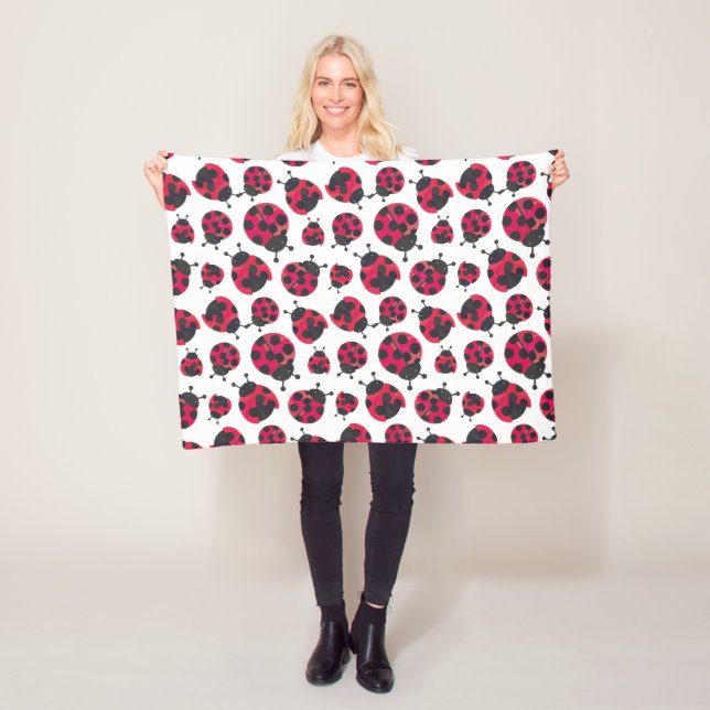 Couverture Polaire Cute Ladybug (En situation)