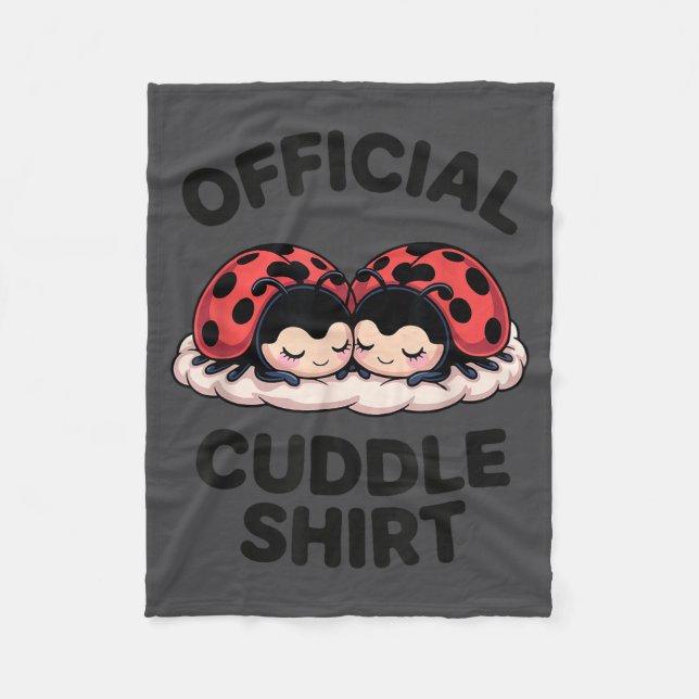 Couverture Polaire Cute Ladybug Love Cuddle  (Devant)