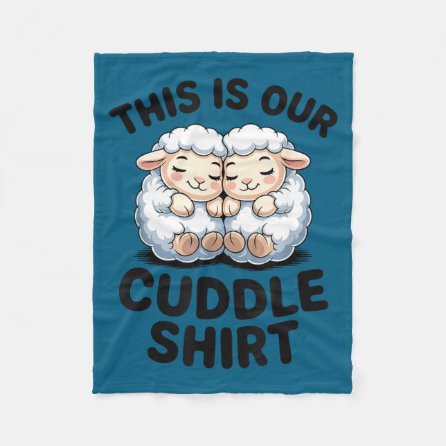 Couverture Polaire Cute Lamb Couple This Is Our Cuddle  (Devant)