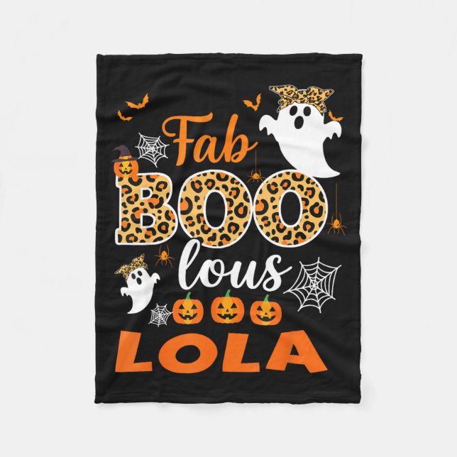 Couverture Polaire Cute Leopard Fab Boo Lous Lola Soky Halloween Cost (Devant)