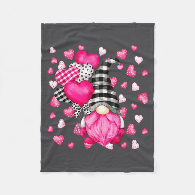 Couverture Polaire Cute Love Heart Pattern For Her Nk Valentines Gnom (Devant)