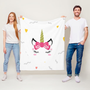 Couverture Polaire Cute Magique Sleeping Unicorn